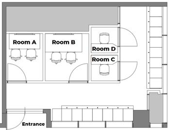 RENT STAR 日本橋人形町 人形町 Room D (1人用個室)の間取り図