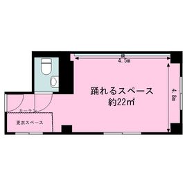 間取り図 - 【裸足専用】レンタルスタジオツリー河原町店の間取り図