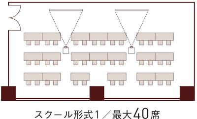 常盤橋タワー コンファレンス Room B レイアウト例2 - 常盤橋タワーコンファレンス Room Bの間取り図