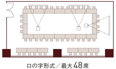 常盤橋タワー コンファレンス Room B レイアウト例1 - 常盤橋タワーコンファレンス Room Bの間取り図