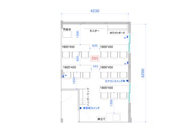 【TIME SHARING 秋葉原 和泉ビル203_図面】 - TIME SHARING 秋葉原 和泉ビル 205の間取り図