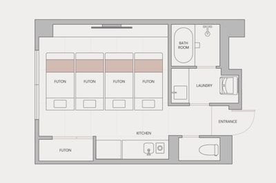 FAV HOTEL HIROSHIMA STADIUM タタミルーム【204】の間取り図