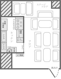 レンタルスペース『かいりはなれ』 多目的スペースの間取り図