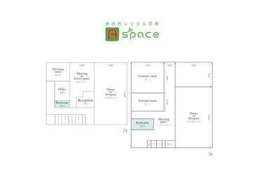 多目的レンタル空間　Aspace 2階スタジオの間取り図