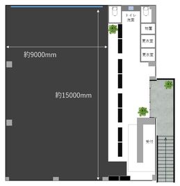 図面 - ECCELLENTE FIELD ＆ STUDIO 各種スポーツやダンス、撮影などに対応したマルチレンタルスタジオの間取り図