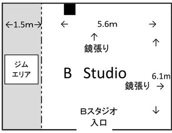 レンタルスタジオ・ジム　YKLAND レンタルジム（Bスタジオ）の間取り図