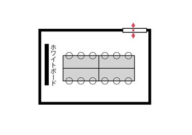 自習室うめだの貸し会議室　３ビル 2階58号室の間取り図