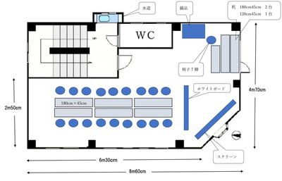 間取り図です！ - 神田西口エスプリ 【ネット故障中です】神田駅５分、西口通り近くの貸しスペース！の間取り図