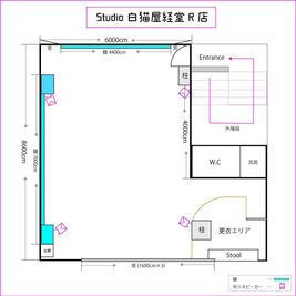 スタジオ白猫屋　経堂Ｒ店 経堂レンタルダンススタジオの間取り図