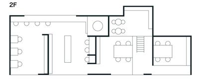 2Fフロアマップ - 合間 -aima- コワーキングスペースの間取り図