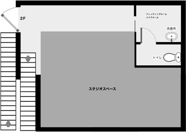 オレンジワーク内2F スタジオスペース OrangeStudio オレンジワーク内 2F スタジオスペース「オレンジスタジオ」の間取り図