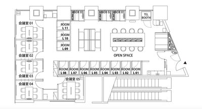 H¹T横浜ビジネスパーク（サテライト型シェアオフィス） ROOM L 10の間取り図