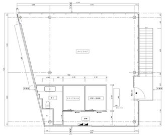 MIL GALLERY JINGUMAE ギャラリースペースの間取り図