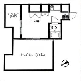 バスタブの排水がうまくいかないためシャワーのご利用はご遠慮ください - あおとバルコニー ルーフバルコニー＆プライベートルームの間取り図