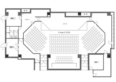 K-Stage O! ライブホールの間取り図