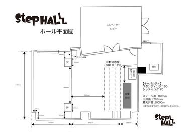 中津StepHALL 多目的スペースの間取り図