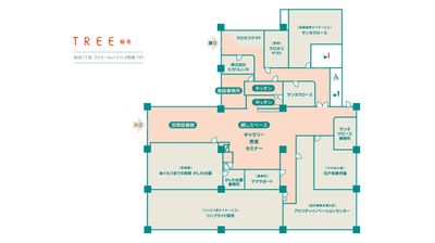 スタジオの間取り図です - 稲毛レンタルスペースTREE レンタルスペース_Aスタジオの間取り図