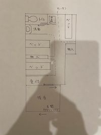 手書きですが間取り図 - Smile整骨院　箕面桜井院 リラクゼーションスペースの間取り図