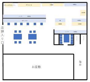 つくるひとcafe〜ひふみ杏〜 イベントスペースの間取り図