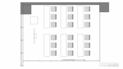 東京会議室 アクセア会議室 田町店 第1会議室の間取り図