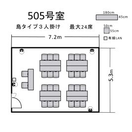 航空会館ビジネスフォーラム 航空会館ビジネスフォーラム【505号室】の間取り図