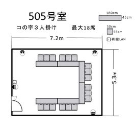 航空会館ビジネスフォーラム 航空会館ビジネスフォーラム【505号室】の間取り図