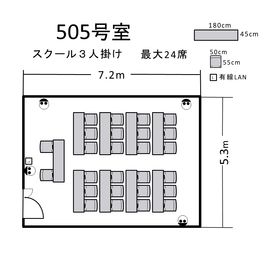 航空会館ビジネスフォーラム 航空会館ビジネスフォーラム【505号室】の間取り図