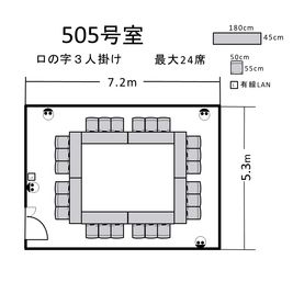 航空会館ビジネスフォーラム 航空会館ビジネスフォーラム【505号室】の間取り図