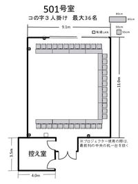 航空会館ビジネスフォーラム 航空会館ビジネスフォーラム【501号室】の間取り図