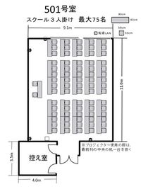 航空会館ビジネスフォーラム 航空会館ビジネスフォーラム【501号室】の間取り図