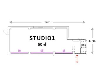 レンタルスタジオ「D-Base」高津店 高津スタジオ１の間取り図