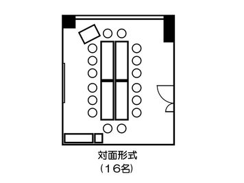 会議室内レイアウト図 - 森の会議室　森の中をイメージしたマイナスイオンが溢れる空間♪ 森の会議室（セミナー、女子会、オンラインゲーム、動画撮影、面接）の間取り図