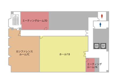 TKPスター貸会議室 茅場町 ミーティングルーム7Aの間取り図