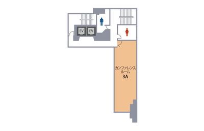 x(閉鎖)TKPスター貸会議室 表参道青山通り カンファレンスルーム3Aの間取り図