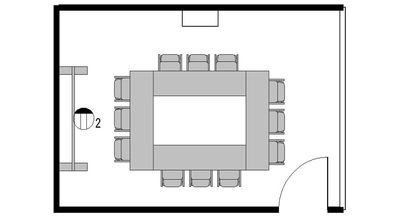 x(閉鎖)スター貸会議室 銀座 ミーティングルーム2Eの間取り図