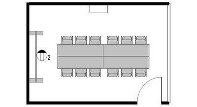 x(閉鎖)スター貸会議室 銀座 ミーティングルーム2Eの間取り図