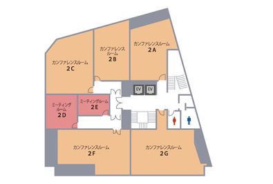 x(閉鎖)スター貸会議室 銀座 カンファレンスルーム2Bの間取り図