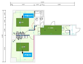 スマートショット新宿 会議利用　室内ゴルフ練習場２号室の間取り図