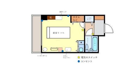 お部屋が広くてシンプルです♪ - レンタルサロン ACE梅田店 レンタルサロンACE 梅田店の間取り図