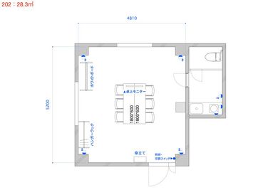 TIME SHARING 小伝馬町 ミマツビル202_図面 - TIME SHARING 小伝馬町 ミマツビル 502の間取り図