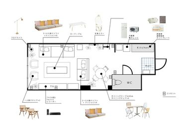 Restfull / TOKYO 神楽坂の間取り図