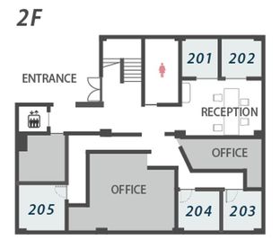 2Fフロアマップ - 渋谷スペース 201の間取り図