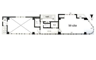 フロアマップ（図面右がM-site） - M-site３F 貸会議室ラミ M-site３Fの間取り図