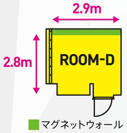 STUDIO GEM GARAGE ルームDの間取り図