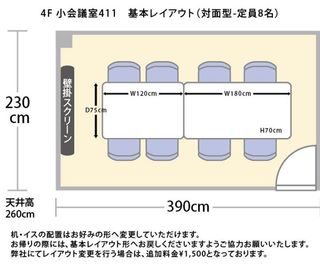 TMビル オフィスゴコマチ411の間取り図