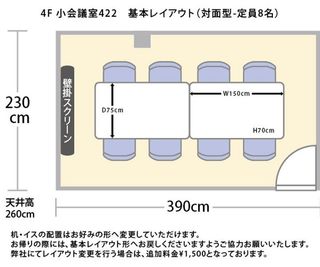 TMビル オフィスゴコマチ422の間取り図