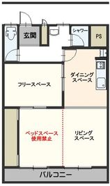 間取り - アイフラッツ３F 【リバーリッチ】アイフラッツ３Fの間取り図