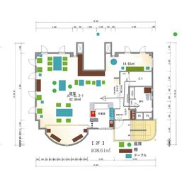 スペース平面図 - レンタルスペース南口パーラーの間取り図