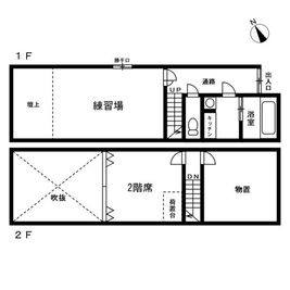 一軒家レンタルです - コンセール西宮（フレット楽器オザキ） レンタル音楽スペースの間取り図