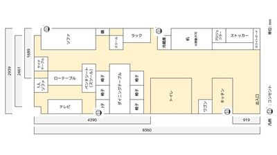 Colormell（カラメル）恵比寿東口2号店 平日8〜18時｜会議・デスクワーク専用🉐プラン｜〜12名の間取り図